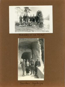 818598 Afbeelding van een bladzijde uit een familiealbum met foto's van het Pinksterkamp van Groep 2, afdeling Utrecht ...